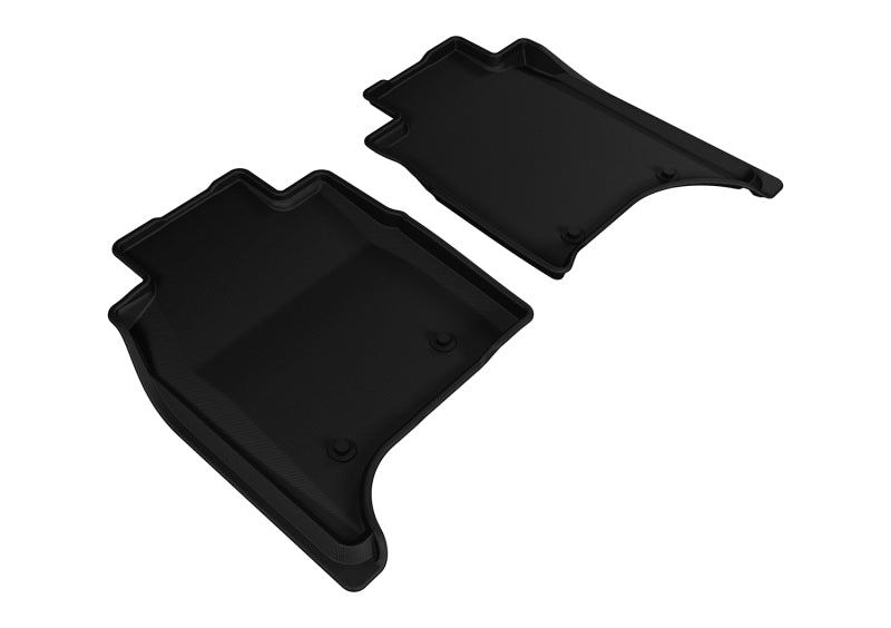 3D MAXpider 2014-2017 Land Rover Range Rover Long Wheelbase Kagu 2nd Row Floormats - Black - ACEL1LR01921509