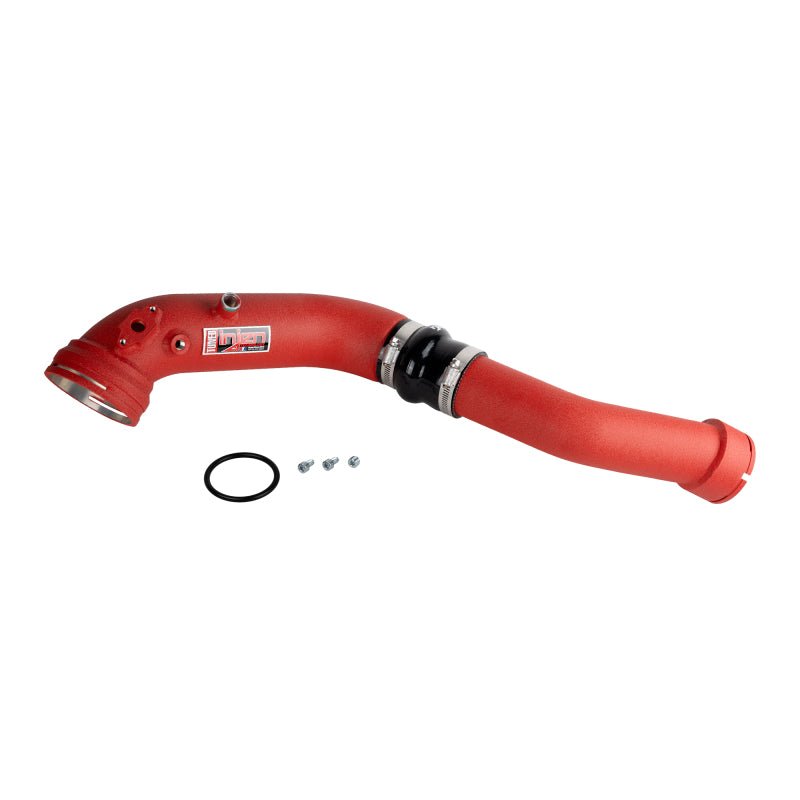 16-20 BMW L6-3.0L/ Turbo/ Twin Turbo/L4-2.0L/ L6-2.5L Wrinkle Red Turbo SES Intercooler Pipes - INJSES1128ICPWR