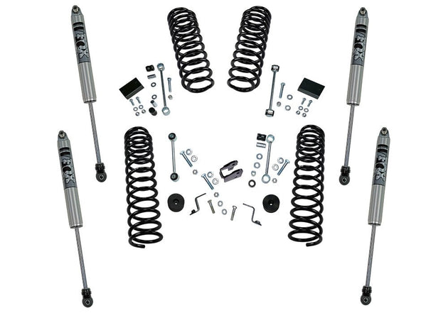 18-19 Jeep Wrangler JL 2 Door 2.5in Dual Rate Coil Lift Kit - Incl Rubicon w/ Fox Shocks - SLFK185F