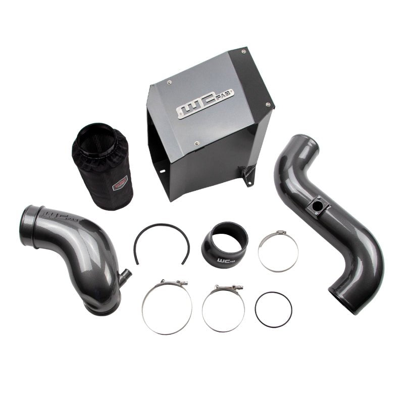 2004.5-2005 LLY Duramax 4in Intake Kit with Air Box Stage 2 Gloss Black - WCFWCF100301-GB