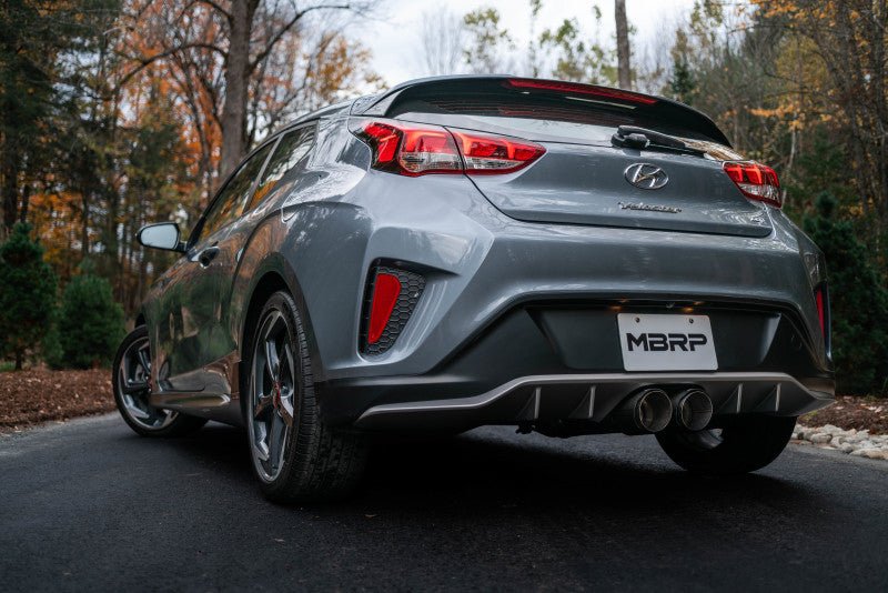 2019+ MBRP Hyundai Veloster Turbo Cat Back - T304 Stainless - Carbon Fiber Tip - MBRPS47053CF