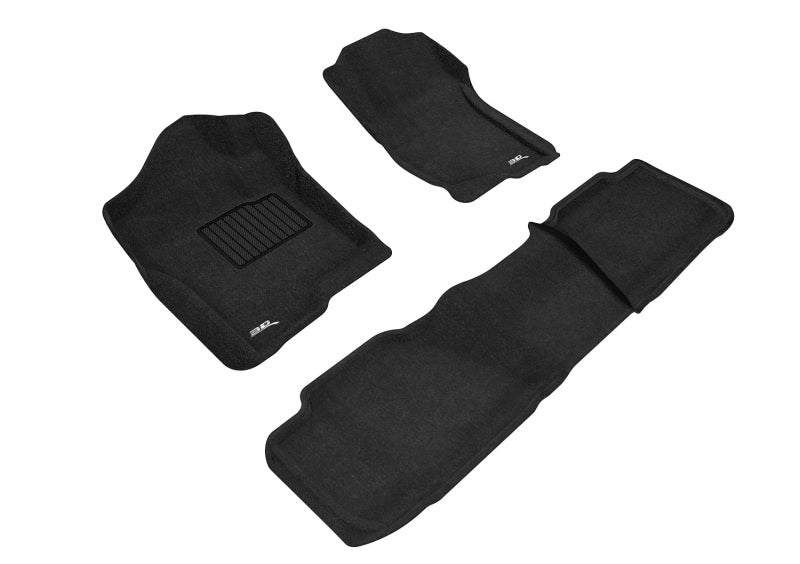 3D Maxpider 07-14 Chevrolet Tahoe With Bench 2nd Row Elegant 1st 2nd Row - Floor Mat Set (Black) - ACEL1CH04904709