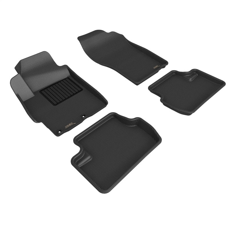 3D Maxpider 08-15 Mitsubishi Lancer Evolution X Kagu 1st 2nd Row - Floor Mat Set (Black) - ACEL1MT00801509