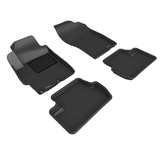 3D Maxpider 08-15 Mitsubishi Lancer Evolution X Kagu 1st 2nd Row - Floor Mat Set (Black) - ACEL1MT00801509