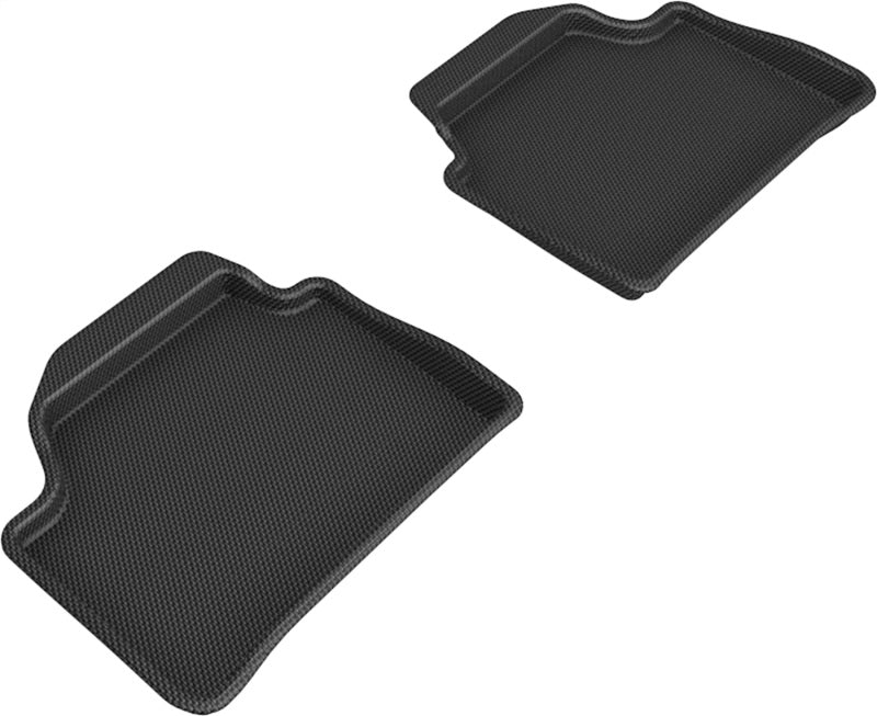 3D Maxpider 12-19 BMW 1 Series Kagu Rear Floor Mat- Black - ACEL1BM03621509