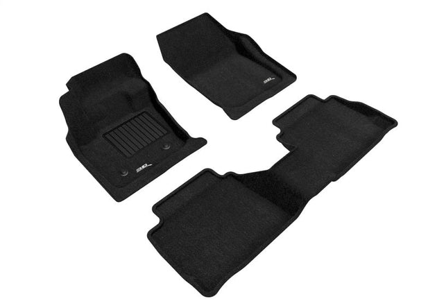 3D Maxpider 13-16 Ford Fusion Elegant 1st 2nd Row - Floor Mat Set (Black) - ACEL1FR06004709