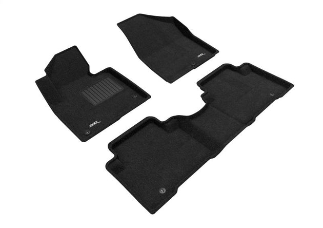 3D Maxpider 13-18 Hyundai Santa Fe Sport Elegant 1st 2nd Row - Floor Mat Set (Black) - ACEL1HY01704709