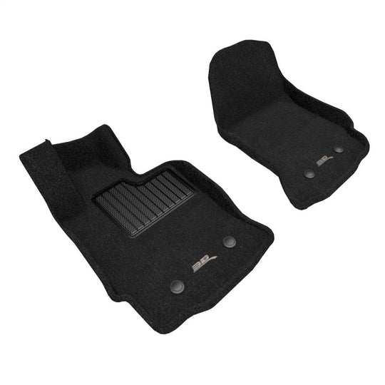 3D MAXpider 14-19 Chevrolet Corvette C7 Elegant Floor Mat Full Set (2pc) - Black - ACEL1CH07804709