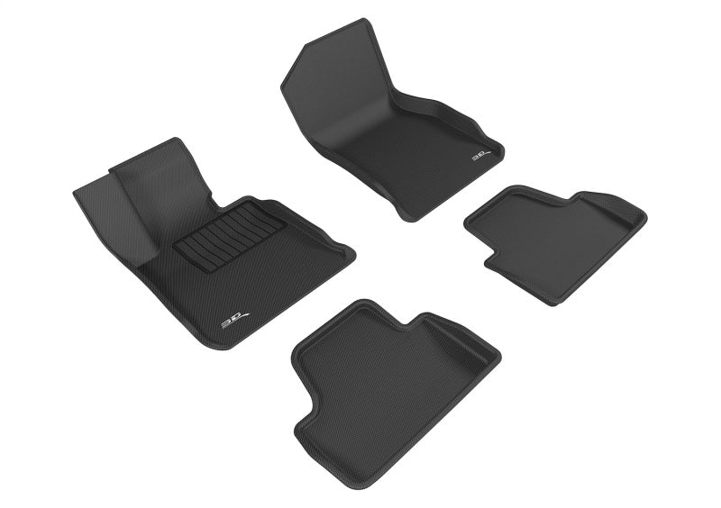 3D MAXpider 14-20 BMW 4 Series Convertible (F33) RWD Kagu 1st & 2nd Row Floormat - Black - ACEL1BM06801509