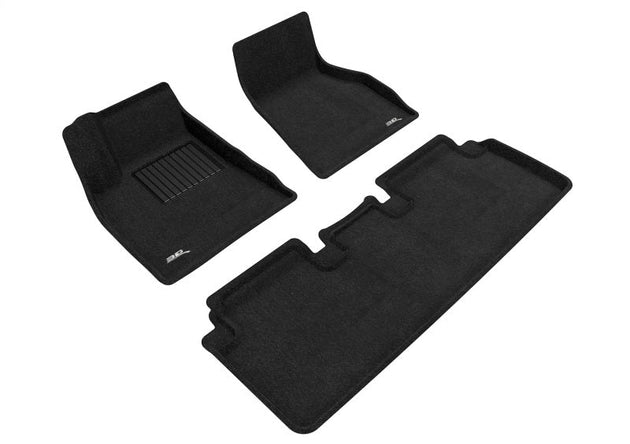 3D Maxpider 15-19 Tesla Model S Elegant 1st 2nd Row - Floor Mat Set (Black) - ACEL1TL01304709