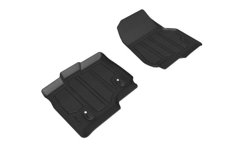 3D MAXpider 15-22 Ford F150 Supercrew Hybrid Insert Kagu 1st Row Floormat for L1FR08304609 - Black - ACESLFR083