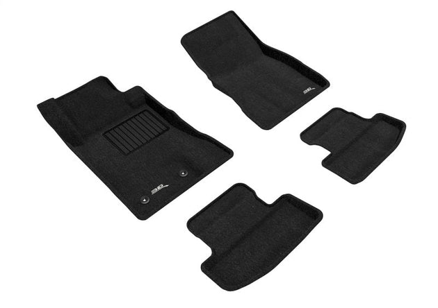 3D Maxpider 15-22 Ford Mustang Elegant 1st 2nd Row (2 Eyelets) - Floor Mat Set (Black) - ACEL1FR08504709