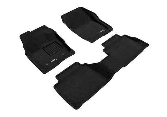 3D Maxpider 17-20 Ford Fusion Elegant 1st 2nd Row - Floor Mat Set (Black) - ACEL1FR10904709