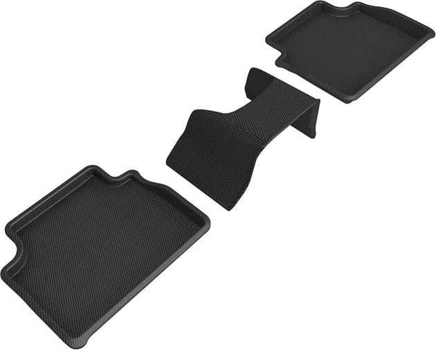 3D MAXpider 17-21 Alfa Romeo Giulia / Giulia Quadrifoglio Kagu 2nd Row Floormats - Black - ACEL1AR00121509