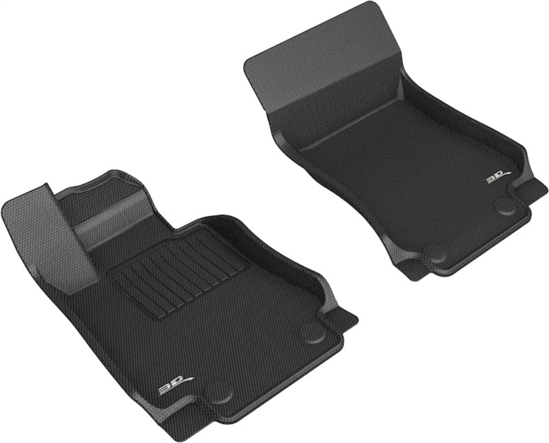 3D MAXpider 17-21 Alfa Romeo Giulia RWD / Giulia Quadrifoglio Kagu 1st Row Floormats - Black - ACEL1AR00111509