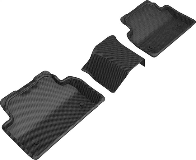 3D MAXpider 18-20 Jaguar E-Pace Kagu 2nd Row Floormats - Black - ACEL1JG01321509