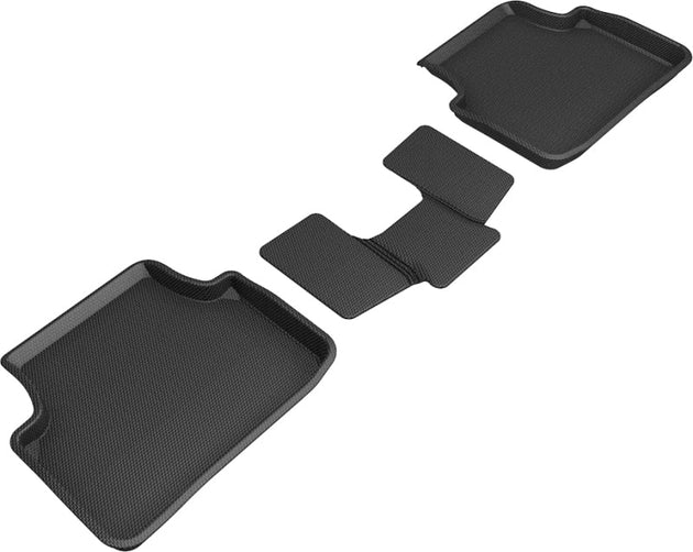 3D MAXpider 18-21 Volkswagen Tiguan Kagu 2nd Row Floormats - Black - ACEL1VW10621509