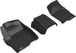 3D MAXpider 19-21 GMC Sierra Silverado Double/Crew Bench Seat Kagu 1st Row Floormats - Black - ACEL1GM02411509