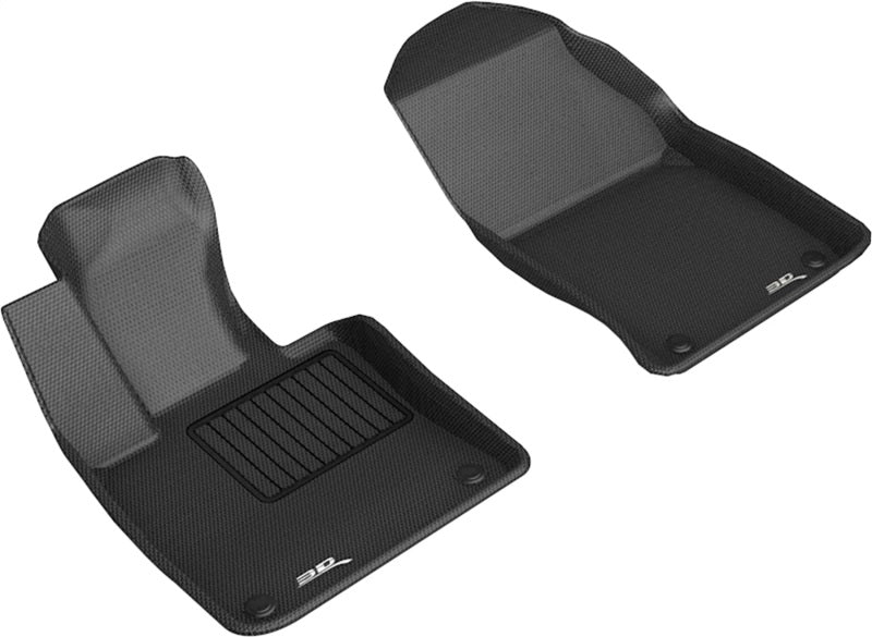 3D MAXpider 19-21 Volvo S60 / V60 / 20-21 V60 Cross Country Kagu 1st Row Floormats - Black - ACEL1VV03511509