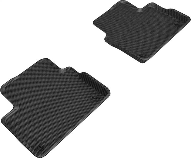 3D MAXpider 19-21 Volvo S60 / V60 Hybrid Kagu 2nd Row Floormats - Black - ACEL1VV03921509