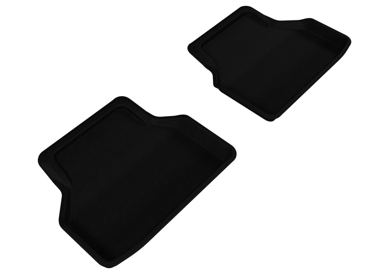 3D MAXpider 2004-2010 BMW 5 Series E60 Kagu 2nd Row Floormats - Black - ACEL1BM05021509