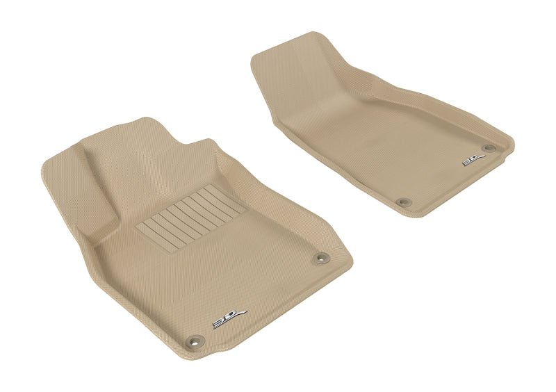 3D MAXpider 2005-2011 Audi A6/S6 Kagu 1st Row Floormat - Tan - ACEL1AD00611502