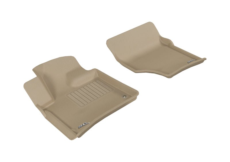 3D MAXpider 2007-2015 Audi Q7 Kagu 1st Row Floormat - Tan - ACEL1AD02611502