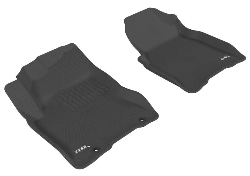 3D MAXpider 2008-2013 Nissan Rogue Kagu 1st Row Floormat - Black - ACEL1NS02911509