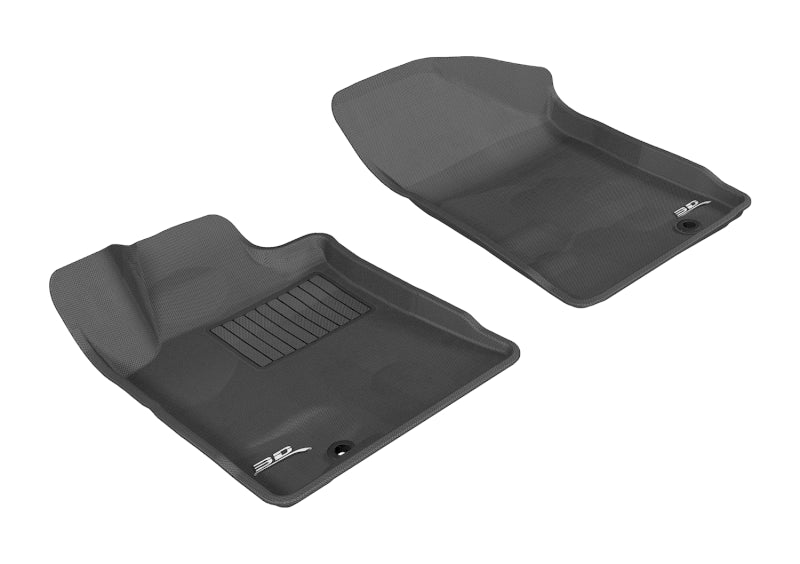 3D MAXpider 2009-2014 Nissan Maxima Kagu 1st Row Floormat - Black - ACEL1NS03011509