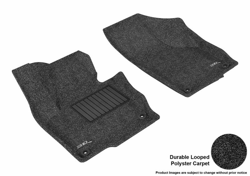3D MAXpider 2009-2019 Volkswagen Tiguan/Tiguan Limited Classic 1st Row Floormat - Black - ACEL1VW02112209