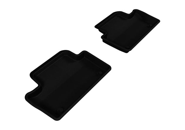 3D MAXpider 2010-2017 Volvo XC60 Kagu 2nd Row Floormats - Black - ACEL1VV01521509