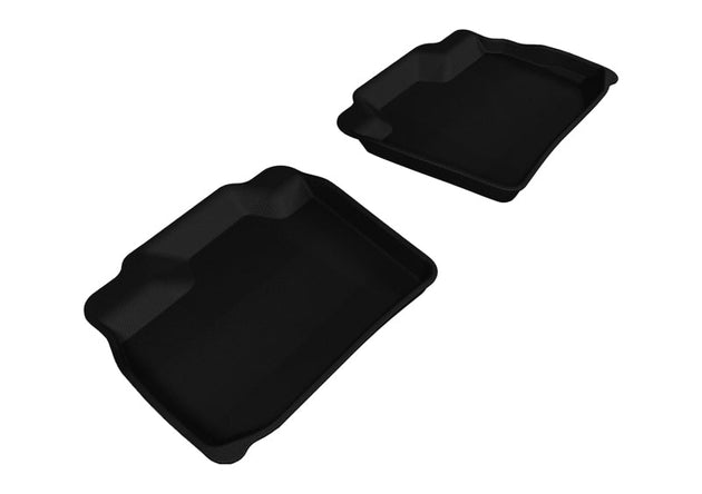 3D MAXpider 2011-2018 Nissan Leaf Kagu 2nd Row Floormats - Black - ACEL1NS04921509