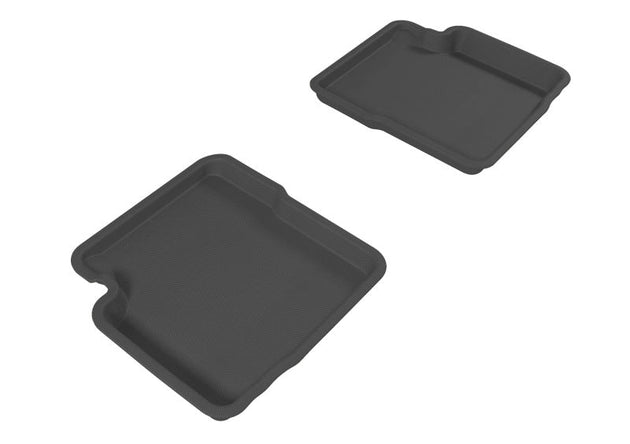 3D MAXpider 2012-2019 Fiat 500 Kagu 2nd Row Floormats - Black - ACEL1FA00321509