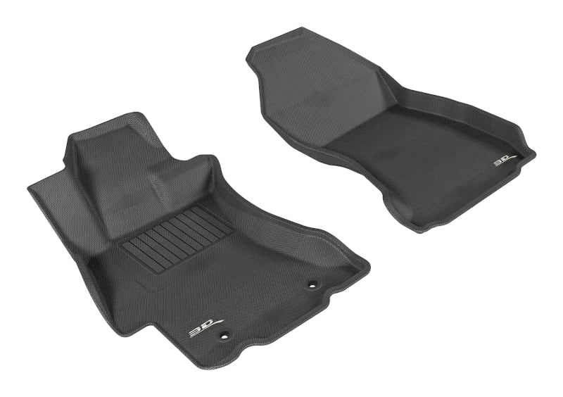 3D MAXpider 2012-2019 Subaru Impreza/XV Crosstrek/WRX/Sti Kagu 1st Row Floormat - Black - ACEL1SB00811509