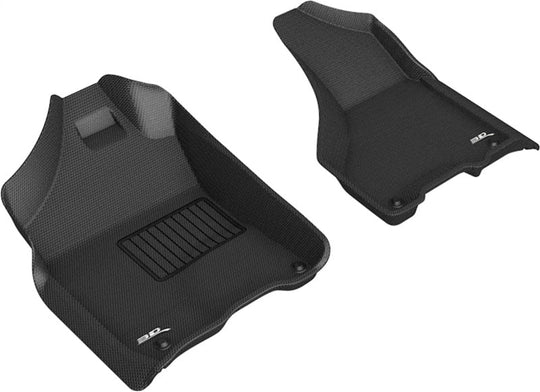 3D MAXpider 2012-2020 Dodge Ram 1500 Crew/2500/3500 Crew/Mega Kagu 1st Row Floormat - Black - ACEL1DG02011509