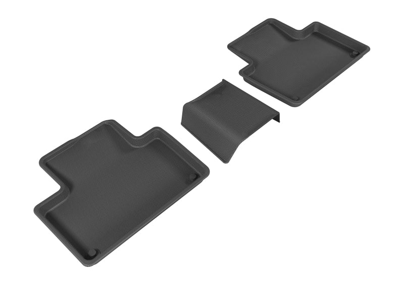 3D MAXpider 2015-2019 Volvo XC90 Kagu 2nd Row Floormats - Black - ACEL1VV02021509