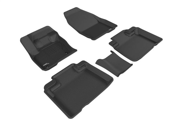 3D MAXpider 2015-2020 Ford Edge Kagu 1st & 2nd Row Floormats - Black - ACEL1FR09301509