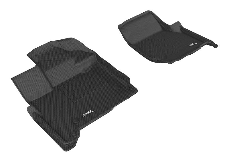 3D MAXpider 2015-2020 Ford F-150 Supercab Kagu 1st Row Floormat - Black - ACEL1FR10111509