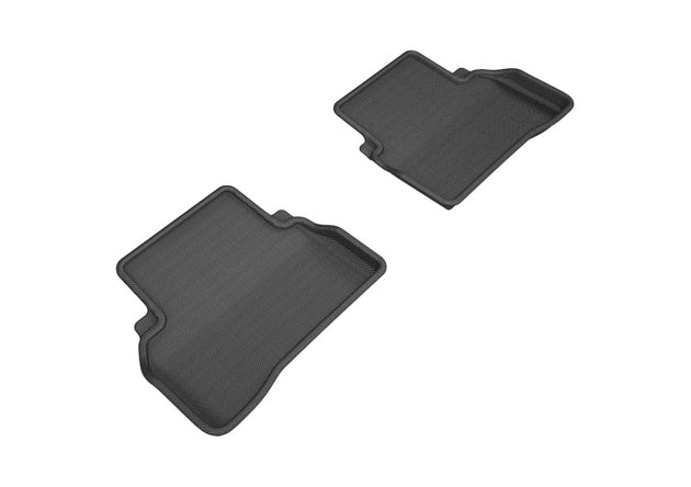 3D MAXpider 2015-2020 Mercedes Benz C-Class Sedan W205 Kagu 2nd Row Floormats - Black - ACEL1MB06921509