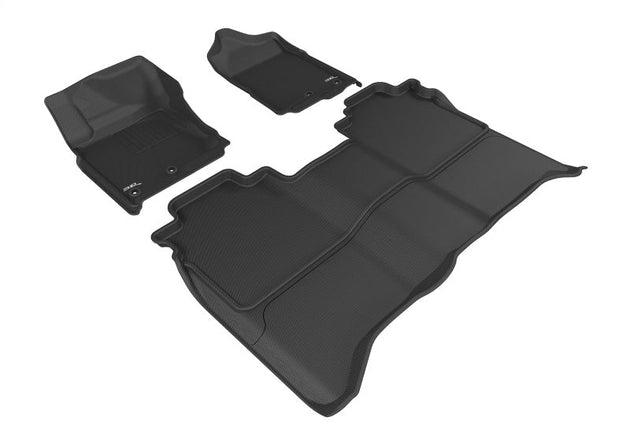 3D MAXpider 2016-2019 Nissan Titan Crew Cab Kagu 1st & 2nd Row Floormats - Black - ACEL1NS08401509