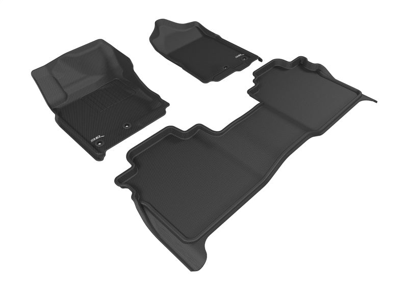 3D MAXpider 2016-2019 Nissan Titan Crew Cab Kagu 1st & 2nd Row Floormats - Black - ACEL1NS08501509