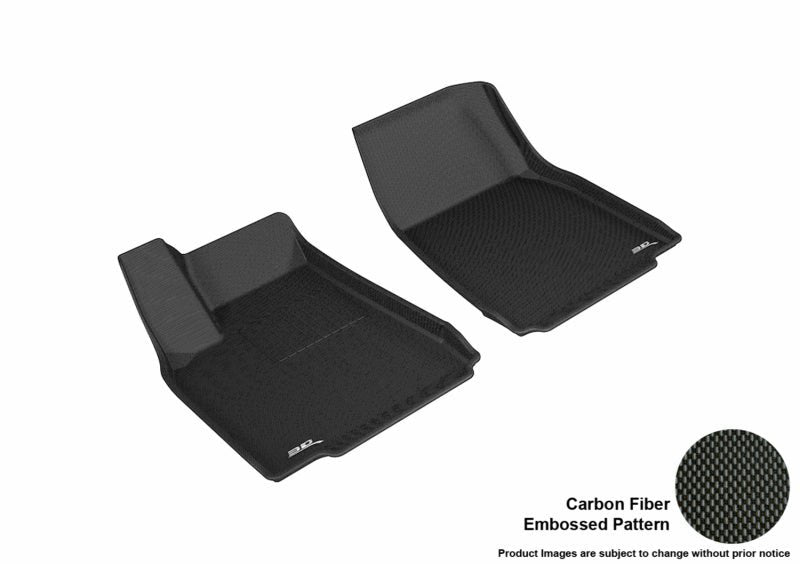 3D MAXpider 2016-2020 Tesla Model X Kagu 1st Row Floormat - Black - ACEL1TL00111509