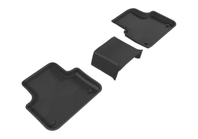 3D MAXpider 2017-2020 Audi Q7/Q8 Kagu 2nd Row Floormats - Black - ACEL1AD04021509