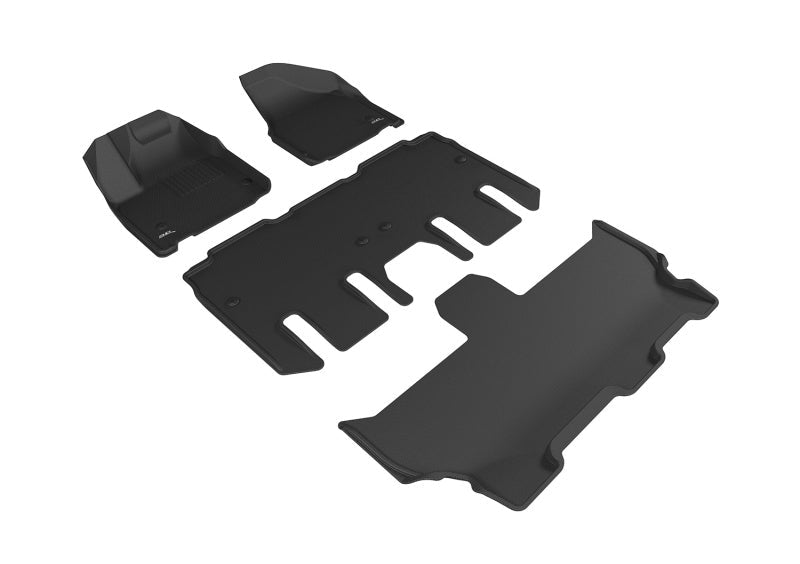 3D MAXpider 2017-2020 Chrysler Pacifica/Voyager Kagu 1st & 2nd & 3rd Row Floormats - Black - ACEL1CY00501509