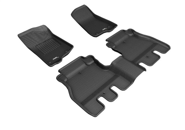 3D MAXpider 2018-2020 Jeep Wrangler JL Unlimited Kagu 1st & 2nd Row Floormats - Black - ACEL1JP01901509