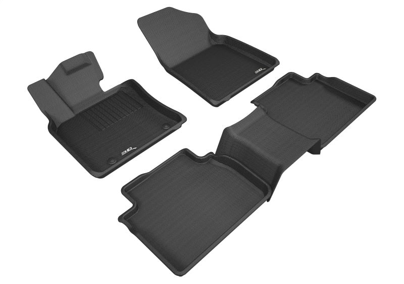 3D MAXpider 2018-2020 Toyota Camry Kagu 1st & 2nd Row Floormats - Black - ACEL1TY23701509