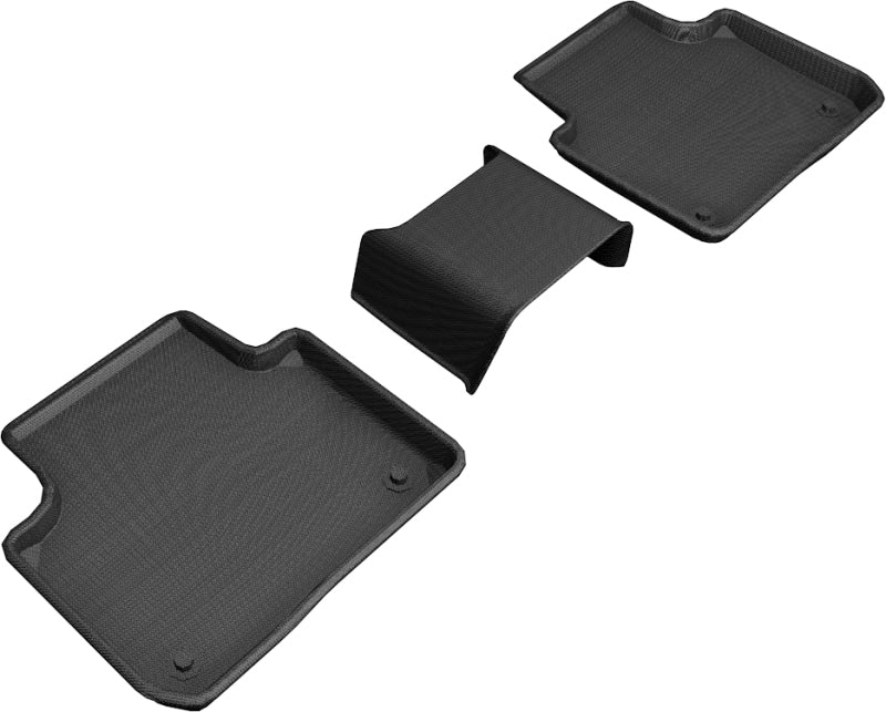 3D MAXpider 2019-2019 Porsche Cayenne Kagu 2nd Row Floormats - Black - ACEL1PO01921509