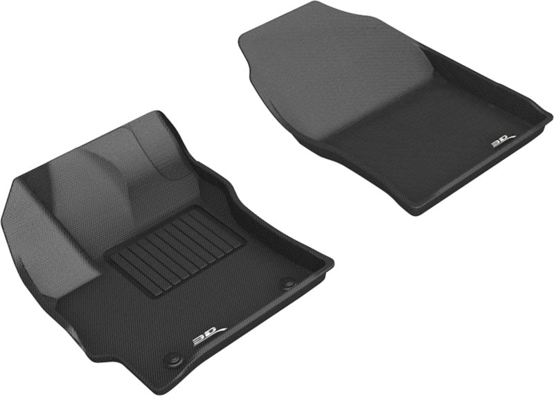 3D MAXpider 2019-2020 Toyota Corolla Hatchback Kagu 1st Row Floormats - Black - ACEL1TY24611509