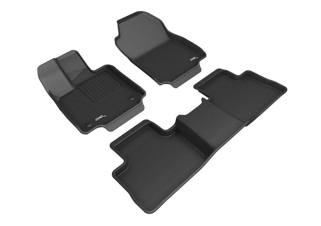 3D MAXpider 2019-2020 Toyota RAV4 Gasoline Kagu 1st & 2nd Row Floormats - Black - ACEL1TY25401509