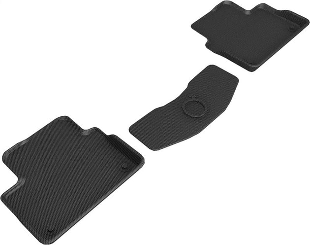 3D MAXpider 2019-2020 Volvo S60 / V60 / 2020 V60 Cross Country Kagu 2nd Row Floormats - Black - ACEL1VV03521509